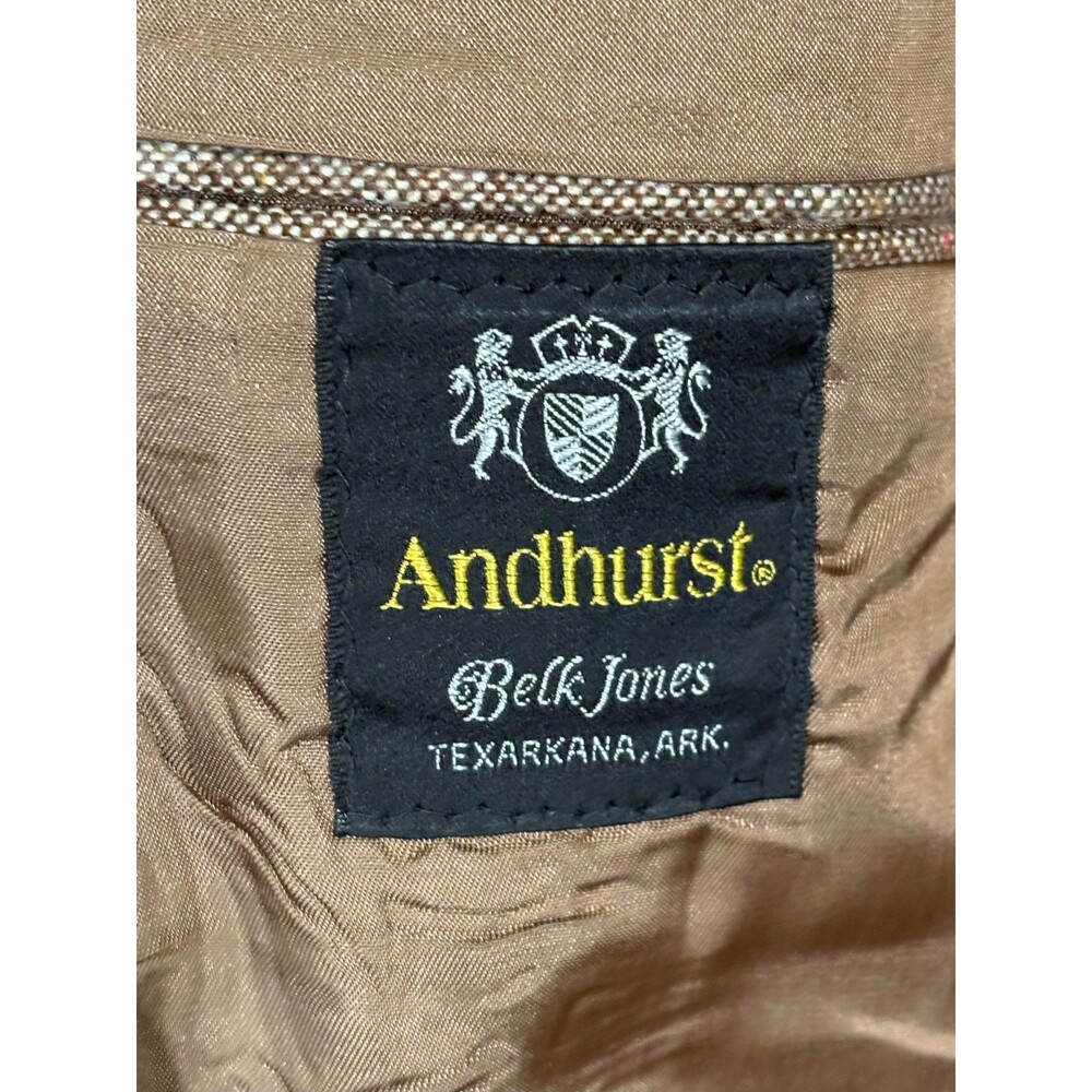 Vtg Andhurst Donegal Tweed Wool 3 Pc Suit Mens 42L Flare Leg Pants 37x33 - Picture 10 of 16